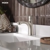 image:imageMoen 84516BZG Findlay Bronzed Gold SingleHandle Bathroom FaucetSpot Resist Brushed Nickel