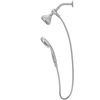 image:imageMoen 8Function Combo Shower Head with Handheld Shower Head and Hose 3Way Diverter Wall Mount Dual Shower Head Chrome 280C1Chrome