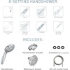 image:imageMoen 8Function Combo Shower Head with Handheld Shower Head and Hose 3Way Diverter Wall Mount Dual Shower Head Chrome 280C1Chrome
