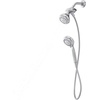 image:imageMoen 8Function Combo Shower Head with Handheld Shower Head and Hose 3Way Diverter Wall Mount Dual Shower Head Chrome 280C1Chrome