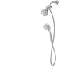 image:imageMoen 8Function Combo Shower Head with Handheld Shower Head and Hose 3Way Diverter Wall Mount Dual Shower Head Chrome 280C1Chrome