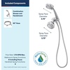 image:imageMoen 8Function Combo Shower Head with Handheld Shower Head and Hose 3Way Diverter Wall Mount Dual Shower Head Chrome 280C1Chrome