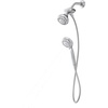image:imageMoen 8Function Combo Shower Head with Handheld Shower Head and Hose 3Way Diverter Wall Mount Dual Shower Head Chrome 280C1Chrome