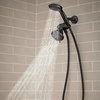 image:imageMoen 8Function Combo Shower Head with Handheld Shower Head and Hose 3Way Diverter Wall Mount Dual Shower Head Chrome 280C1Matte Black