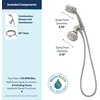 image:imageMoen 8Function Combo Shower Head with Handheld Shower Head and Hose 3Way Diverter Wall Mount Dual Shower Head Chrome 280C1Spot Resist Brushed Nickel