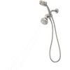 image:imageMoen 8Function Combo Shower Head with Handheld Shower Head and Hose 3Way Diverter Wall Mount Dual Shower Head Chrome 280C1Spot Resist Brushed Nickel