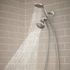 image:imageMoen 8Function Combo Shower Head with Handheld Shower Head and Hose 3Way Diverter Wall Mount Dual Shower Head Chrome 280C1Spot Resist Brushed Nickel