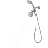 image:imageMoen 8Function Combo Shower Head with Handheld Shower Head and Hose 3Way Diverter Wall Mount Dual Shower Head Chrome 280C1Spot Resist Brushed Nickel