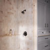 image:imageMoen 8Function Shower Head Wall Mount Showerhead with Adjustable Spray Settings Chrome 280W1Matte Black