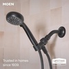image:imageMoen Attune Shower Head with Handheld Sprayer 6 Shower Head Spray Settings Matte Black 218H0BLMatte Black