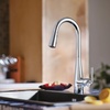 image:imageMoen Crisan Single Handle Pulldown Kitchen Faucet Featuring Power Boost and Reflex Docking System Matte Black 87237BLChrome