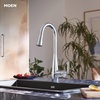 image:imageMoen Crisan Single Handle Pulldown Kitchen Faucet Featuring Power Boost and Reflex Docking System Matte Black 87237BLChrome