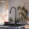 image:imageMoen Crisan Single Handle Pulldown Kitchen Faucet Featuring Power Boost and Reflex Docking System Matte Black 87237BLMatte Black