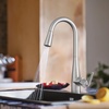 image:imageMoen Crisan Single Handle Pulldown Kitchen Faucet Featuring Power Boost and Reflex Docking System Matte Black 87237BLSpot Resist Stainless