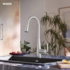 image:imageMoen Crisan Single Handle Pulldown Kitchen Faucet Featuring Power Boost and Reflex Docking System Matte Black 87237BLSpot Resist Stainless