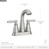 image:imageMoen Halle Chrome TwoHandle Centerset Bathroom Sink Faucet with Drain Assembly 84971CMatte Black