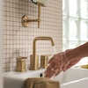 image:imageMoen Inara Bronzed Gold Widespread Bathroom Faucet with Drain Assembly for 3Hole Applications 84043BZGBronzed Gold