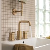 image:imageMoen Inara Bronzed Gold Widespread Bathroom Faucet with Drain Assembly for 3Hole Applications 84043BZGBronzed Gold
