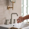 image:imageMoen Inara Bronzed Gold Widespread Bathroom Faucet with Drain Assembly for 3Hole Applications 84043BZGSpot Resist Nickel