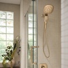 image:imageMoen Inara Spot Resist Brushed Nickel Handshower and Rainfall Shower Head with Lever Handle Tub Spout and Metal Hose 84041SRNBronzed Gold
