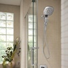 image:imageMoen Inara Spot Resist Brushed Nickel Handshower and Rainfall Shower Head with Lever Handle Tub Spout and Metal Hose 84041SRNChrome