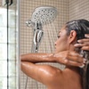 image:imageMoen Inara Spot Resist Brushed Nickel Handshower and Rainfall Shower Head with Lever Handle Tub Spout and Metal Hose 84041SRNChrome