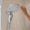 image:imageMoen Inara Spot Resist Brushed Nickel Handshower and Rainfall Shower Head with Lever Handle Tub Spout and Metal Hose 84041SRNChrome