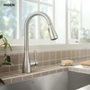 image:imageMoen Shoreway Single Handle PullDown Kitchen Faucet with Power Clean and Reflex Matte Black 87236BLSpot Resist Stainless