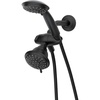 image:imageMoen 8Function Combo Shower Head with Handheld Shower Head and Hose 3Way Diverter Wall Mount Dual Shower Head Chrome 280C1Matte Black