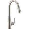 image:imageMoen Crisan Single Handle Pulldown Kitchen Faucet Featuring Power Boost and Reflex Docking System Matte Black 87237BLSpot Resist Stainless