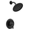 image:imageMoen Halle Chrome SingleHandle Tub and Shower Faucet with Valve 6Inch Rainshower Showerhead 82971CMatte Black
