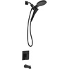 image:imageMoen Revyl Bronzed Gold Detachable Handshower and Rainfall Shower Head with Handle Tub Spout and Metal Hose 82771BZGMatte Black