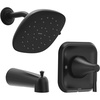 image:imageMoen Ronan Chrome Bathroom Shower Trim Kit with Showerhead Handle and Tub Spout 82122Matte Black