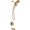 image:imageMoen Ronan Chrome Handshower and Rainfall Shower Head Trim Combo with Handle Tub Spout and Metal Hose 82024Bronzed Gold