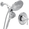 image:imageMoen Ronan Matte Black SingleHandle 6Spray Tub and Shower Faucet with Valve Magnetix Handheld Showerhead and 6Inch Rainshower 82025BLChrome
