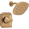 image:imageMoen Ronan Matte Black SingleHandle Tub and Shower Faucet with Valve 6Inch Modern Rainshower 82123BLBronzed Gold