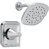 image:imageMoen Ronan Matte Black SingleHandle Tub and Shower Faucet with Valve 6Inch Modern Rainshower 82123BLChrome