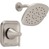 image:imageMoen Ronan Matte Black SingleHandle Tub and Shower Faucet with Valve 6Inch Modern Rainshower 82123BLSpot Resist Brushed Nickel