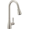 image:imageMoen Shoreway Single Handle PullDown Kitchen Faucet with Power Clean and Reflex Matte Black 87236BLSpot Resist Stainless