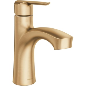 image:imageMoen 84516BZG Findlay Bronzed Gold SingleHandle Bathroom FaucetBronzed Gold