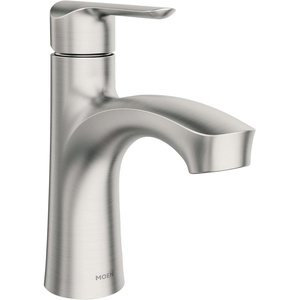 image:imageMoen 84516BZG Findlay Bronzed Gold SingleHandle Bathroom FaucetSpot Resist Brushed Nickel