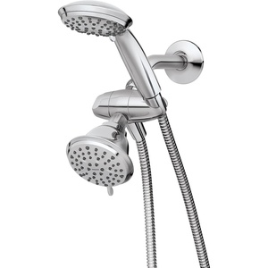 image:imageMoen 8Function Combo Shower Head with Handheld Shower Head and Hose 3Way Diverter Wall Mount Dual Shower Head Chrome 280C1Chrome
