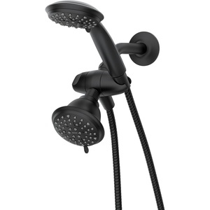 image:imageMoen 8Function Combo Shower Head with Handheld Shower Head and Hose 3Way Diverter Wall Mount Dual Shower Head Chrome 280C1Matte Black