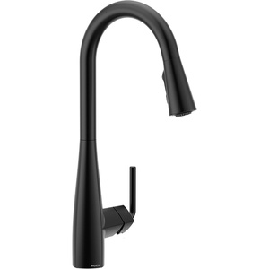 image:imageMoen Crisan Single Handle Pulldown Kitchen Faucet Featuring Power Boost and Reflex Docking System Matte Black 87237BLMatte Black