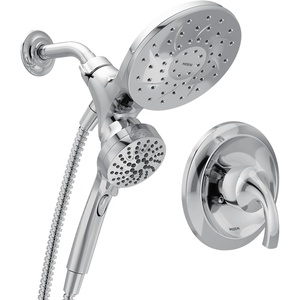 image:imageMoen Engage Chrome SingleHandle 6Spray Tub and Shower Faucet with Valve Handheld Showerhead with Magnetix Docking System 82305Chrome