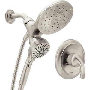 image:imageMoen Engage Chrome SingleHandle 6Spray Tub and Shower Faucet with Valve Handheld Showerhead with Magnetix Docking System 82305Spot Resist Brushed Nickel