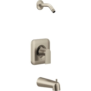 image:imageMoen Genta LX PosiTemp OneHandle Tub and Shower Trim Kit Matte Black T2473NHBLBrushed Nickel