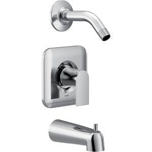 image:imageMoen Genta LX PosiTemp OneHandle Tub and Shower Trim Kit Matte Black T2473NHBLChrome