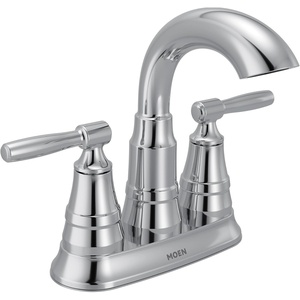 image:imageMoen Halle Chrome TwoHandle Centerset Bathroom Sink Faucet with Drain Assembly 84971CChrome