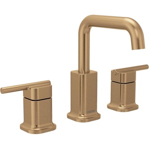 image:imageMoen Inara Bronzed Gold Widespread Bathroom Faucet with Drain Assembly for 3Hole Applications 84043BZGBronzed Gold